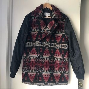 Southwestern double breasted jacket, wool blend